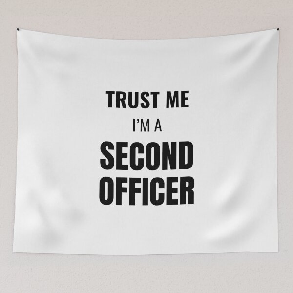 Item preview, Trust Me I'm a Second Officer (Black) designed and sold by ShipCrewNation.