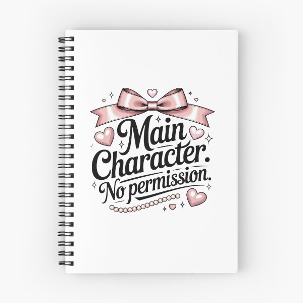 Item preview, Main Character Energy. No Permission Cute Coquette Bow Aesthetic Quote T-Shirt Sticker Gift designed and sold by Aarvya Fashion Club ( A.F.C ).