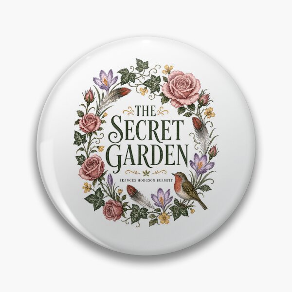 Item preview, The Secret Garden Floral Wreath Pink Roses Crocus Robin Bird designed and sold by Fenay Designs.