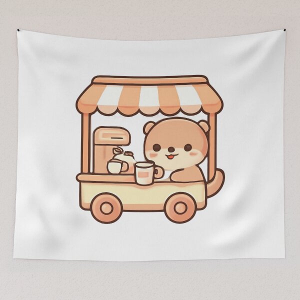 Item preview, Otter Coffee Cart designed and sold by foryouandyours.