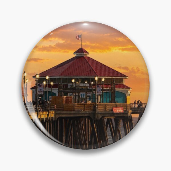 Item preview, Golden Evening at Huntington Beach Pier designed and sold by Kimberly Palmer.
