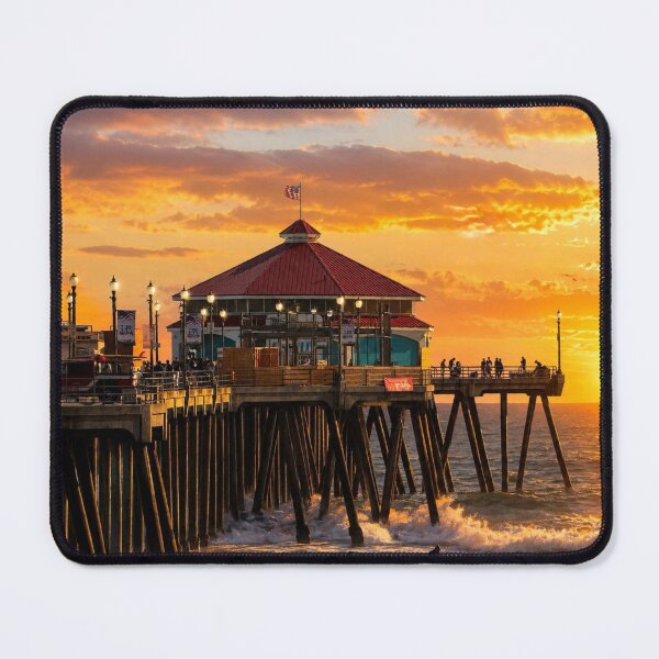 Item preview, Golden Evening at Huntington Beach Pier designed and sold by Kimberly Palmer.