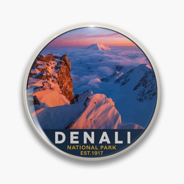 Item preview, Denali National Park Retro Mountain Wilderness designed and sold by Gideon Emmerich.