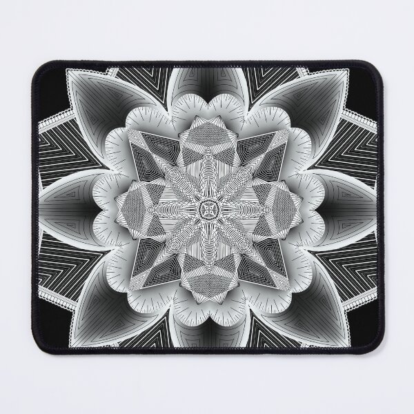 Item preview, Evolving Pattern — White Symmetrical Mandala designed and sold by MelZahrArt.