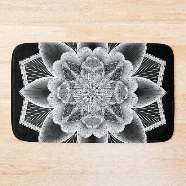 Item preview, Evolving Pattern — White Symmetrical Mandala designed and sold by MelZahrArt.