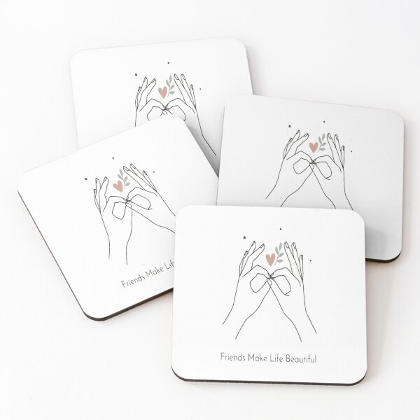Item preview, Friends Make Life Beautiful Minimalist Pinky Promise Design | Friendship Day designed and sold by InspiredCreatives.