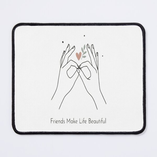 Item preview, Friends Make Life Beautiful Minimalist Pinky Promise Design | Friendship Day designed and sold by InspiredCreatives.