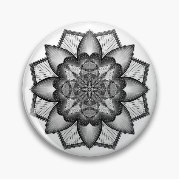 Item preview, Evolving Pattern — Black Symmetric Mandala designed and sold by MelZahrArt.