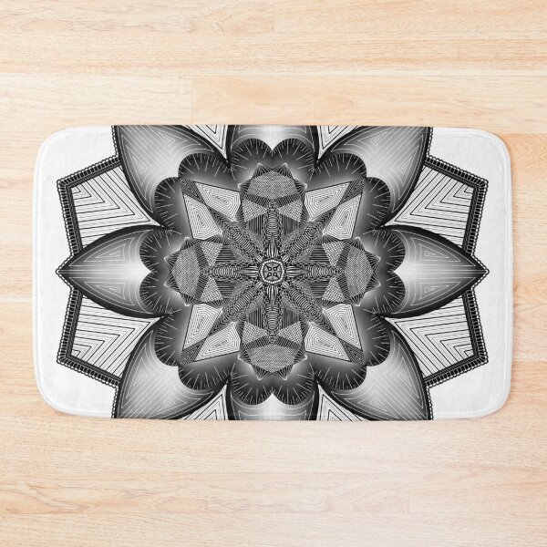 Item preview, Evolving Pattern — Black Symmetric Mandala designed and sold by MelZahrArt.