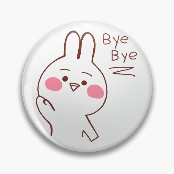 Item preview, Cute Waving Bunny Bye Bye Sticker designed and sold by MennaAllah12.