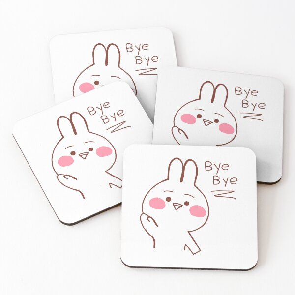 Item preview, Cute Waving Bunny Bye Bye Sticker designed and sold by MennaAllah12.