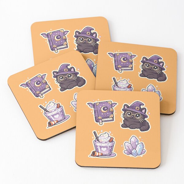 Item preview, Kawaii Witchy Magic Potion Cat and Spellbook Vector Art designed and sold by AbderraimArt.