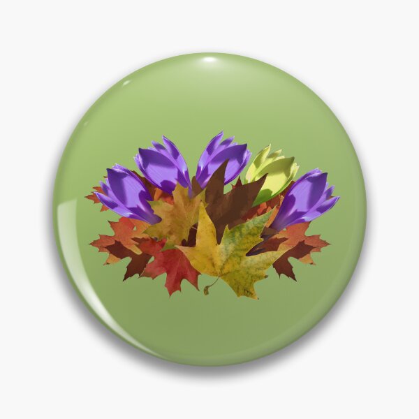 Item preview, Autumn bouquet with leaves and purlpe and yellow flowers designed and sold by mariya-ivanova.
