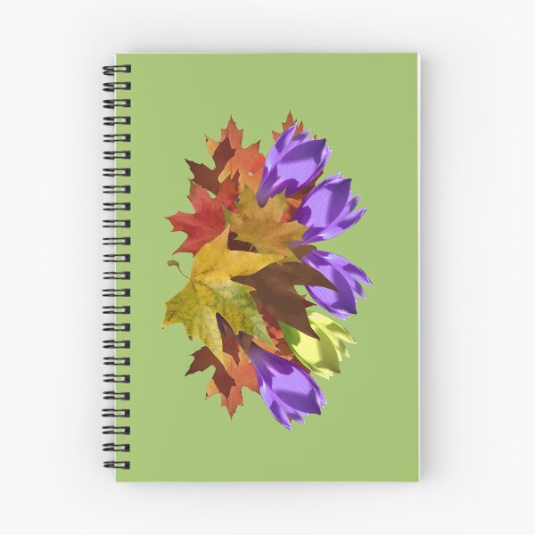 Item preview, Autumn bouquet with leaves and purlpe and yellow flowers designed and sold by mariya-ivanova.