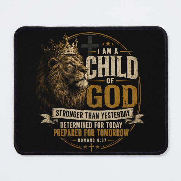 Item preview, I AM A CHILD OF GOD | CHRISTIAN LION FAITH T-SHIRT designed and sold by LowBatteryStudio ⭐.
