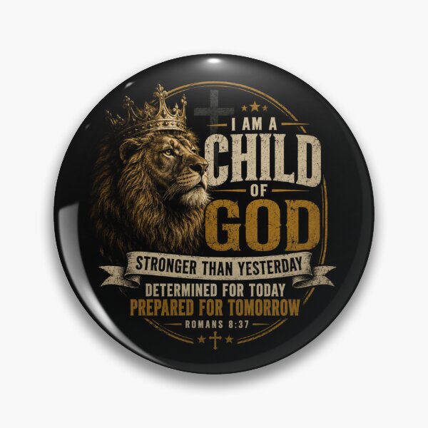 Item preview, I AM A CHILD OF GOD | CHRISTIAN LION FAITH T-SHIRT designed and sold by LowBatteryStudio ⭐.