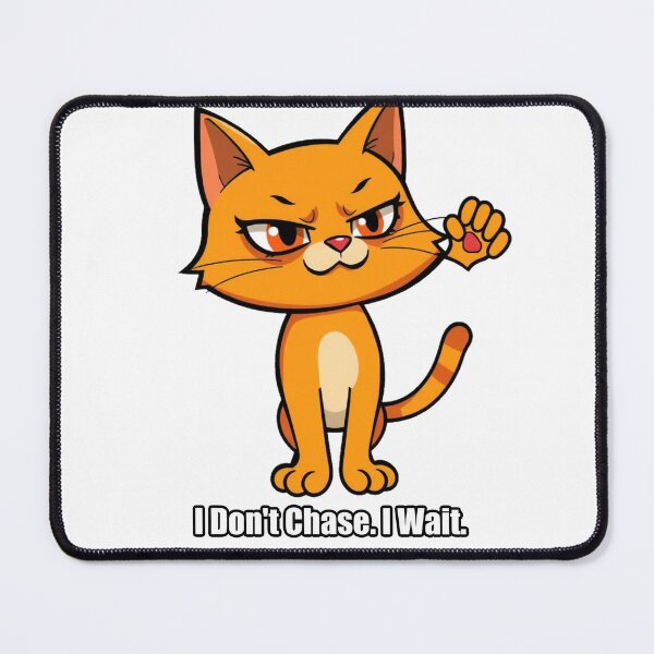 Item preview, Orange Cat - I Don't Chase I Wait - Funny Orange Cat Gift designed and sold by pawdrops.