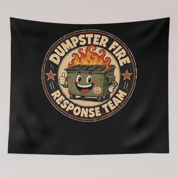 Item preview, Dumpster Fire Response Team It's Fine Sarcastic Chaos Work Humor designed and sold by RetroMini2026.