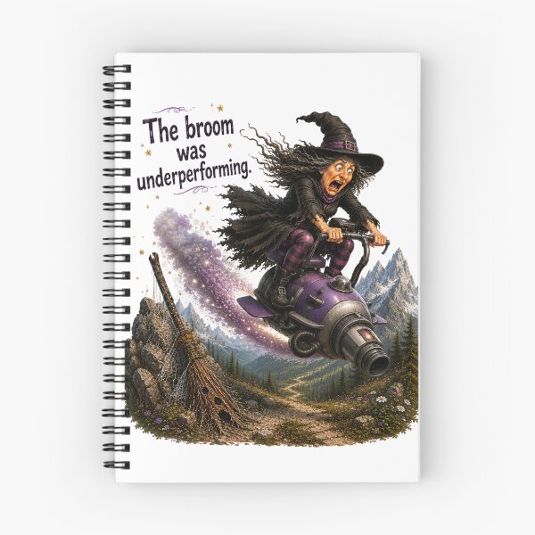 Item preview, Funny Witch Upgrade – The Broom Was Underperforming | Fantasy Humor designed and sold by Alpine-Ink.