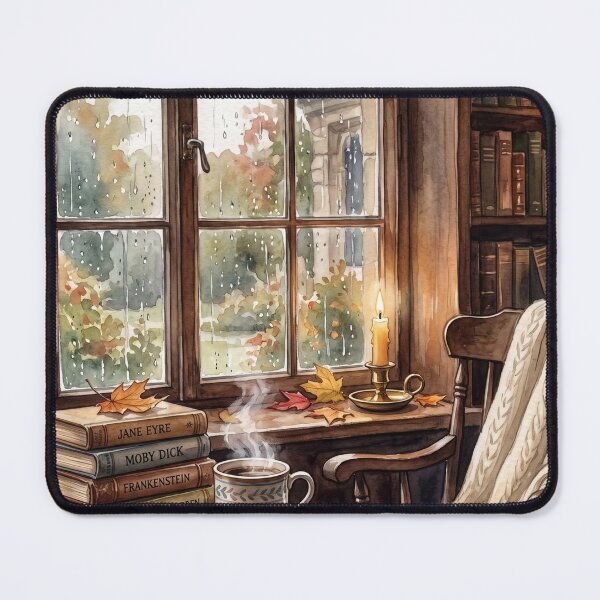 Item preview, Cozy Chair by the Window Rainy Day Greeting Card | Calm Aesthetic Watercolor Card | Cozy Home & Relaxing Mood Stationery designed and sold by Softbear Atelier.
