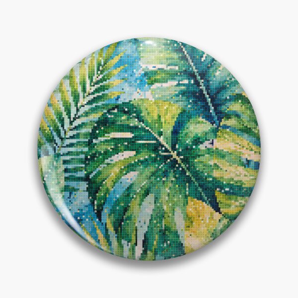 Item preview, Lush Tropical Leaves Geometric Style Botanical Art designed and sold by A-C-G.