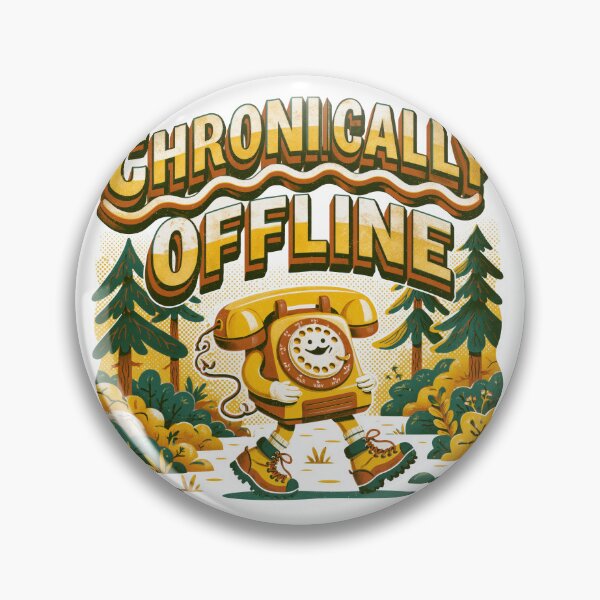 Item preview, Chronically Offline Nature Club Retro Graphic designed and sold by dragonwolfpack.