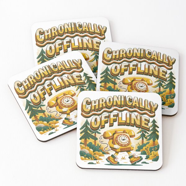 Item preview, Chronically Offline Nature Club Retro Graphic designed and sold by dragonwolfpack.