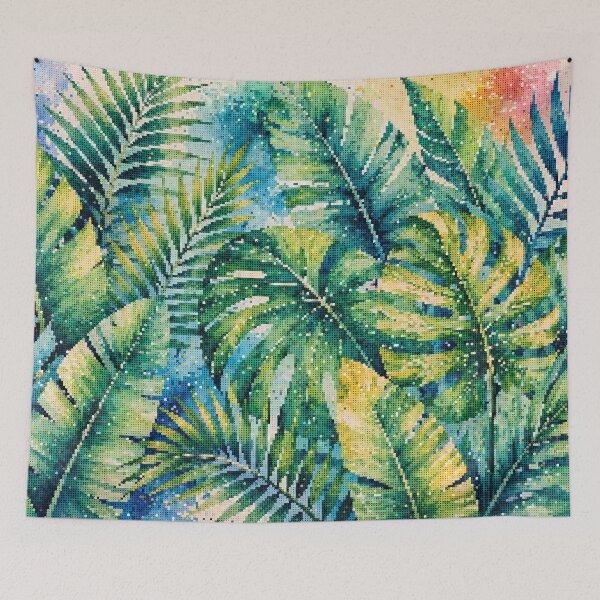 Item preview, Lush Tropical Leaves Geometric Style Botanical Art designed and sold by A-C-G.