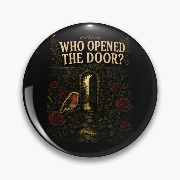 Item preview, Who Opened The Door The Secret Garden Robin Key Stone Wall designed and sold by Fenay Designs.