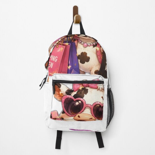 Item preview, Cute Shopping Queen Cow with Bags designed and sold by DailyDoodlesBySumbul.