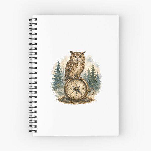 Item preview, Wise Owl On Vintage Compass Travel Adventure designed and sold by AQUILAKREO.