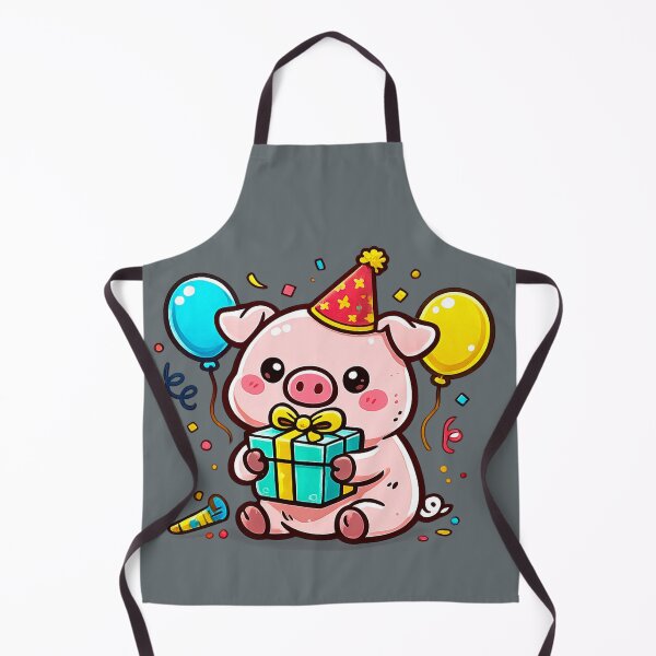 Item preview, Cute Birthday Pig Kawaii Sticker designed and sold by PremVerse.
