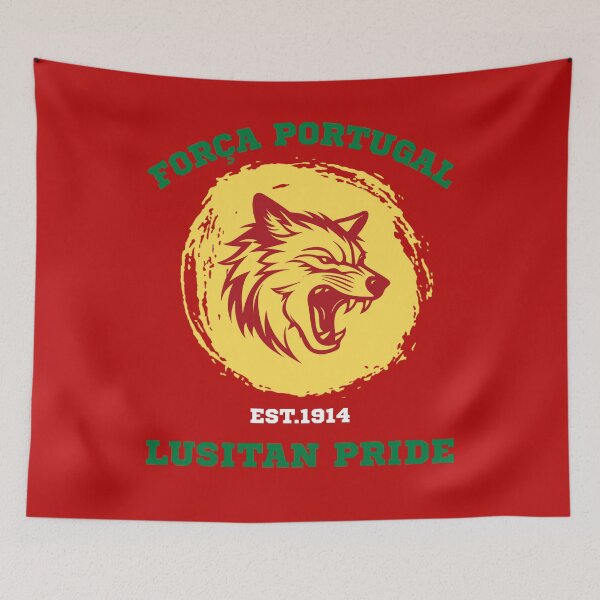 Item preview, Forca Portugal Wolf Football Fan Graphic designed and sold by WildTrace.