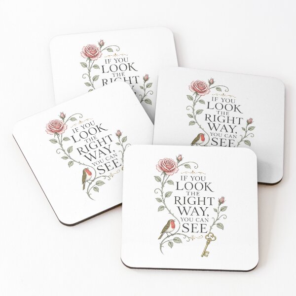 Item preview, The Secret Garden If You Look The Right Way Quote Rose Key designed and sold by Fenay Designs.
