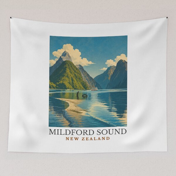 Item preview, Mildford Sound - New Zealand designed and sold by GoodOldVintage.