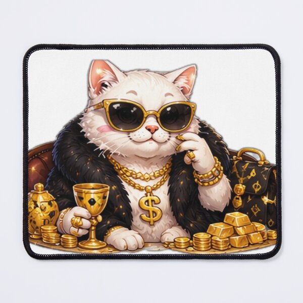 Item preview, Rich Mafia Cat Sitting on Gold designed and sold by DailyDoodlesBySumbul.