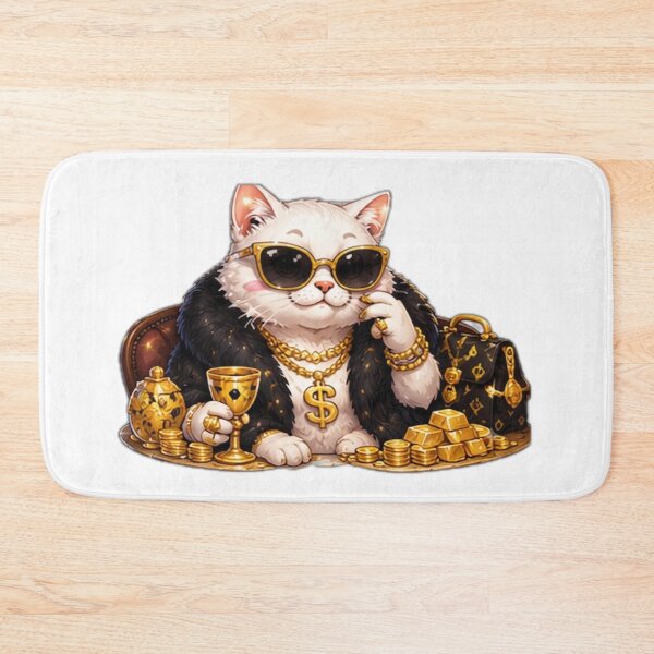 Item preview, Rich Mafia Cat Sitting on Gold designed and sold by DailyDoodlesBySumbul.