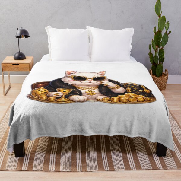 Item preview, Rich Mafia Cat Sitting on Gold designed and sold by DailyDoodlesBySumbul.