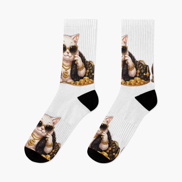 Item preview, Rich Mafia Cat Sitting on Gold designed and sold by DailyDoodlesBySumbul.