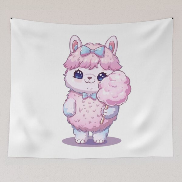 Item preview, Cute Cotton Candy Alpaca Kawaii Sticker | Pastel Alpaca Gift designed and sold by Stylestickers55.