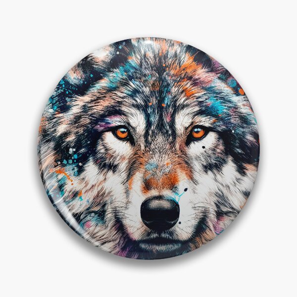 Item preview, Fantasy Wolf Face With Blue And Orange Accents designed and sold by DEC02.