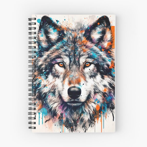 Item preview, Fantasy Wolf Face With Blue And Orange Accents designed and sold by DEC02.