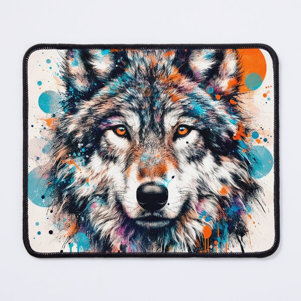 Item preview, Fantasy Wolf Face With Blue And Orange Accents designed and sold by DEC02.