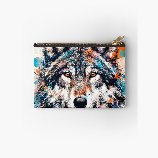 Item preview, Fantasy Wolf Face With Blue And Orange Accents designed and sold by DEC02.