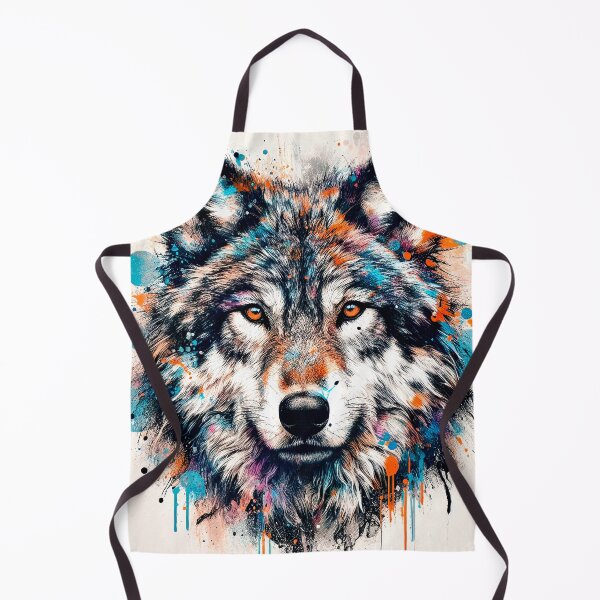 Item preview, Fantasy Wolf Face With Blue And Orange Accents designed and sold by DEC02.