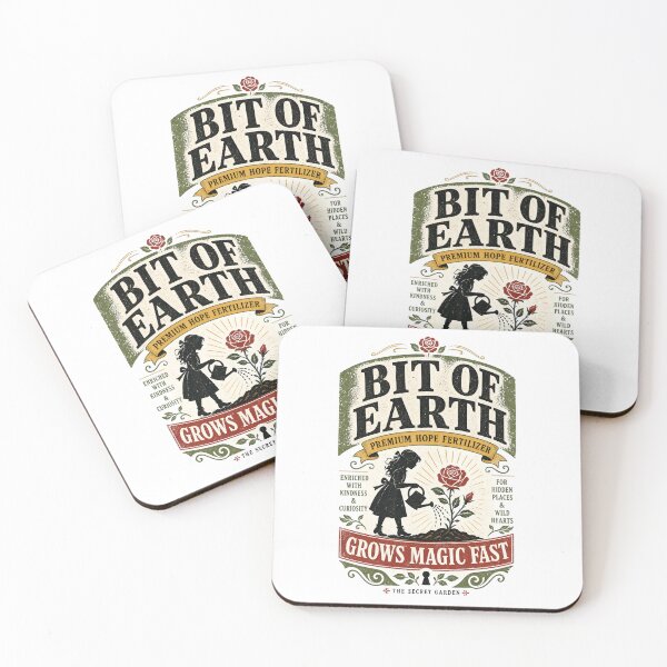Item preview, Bit of Earth Premium Hope Fertilizer The Secret Garden Vintage Label designed and sold by Fenay Designs.