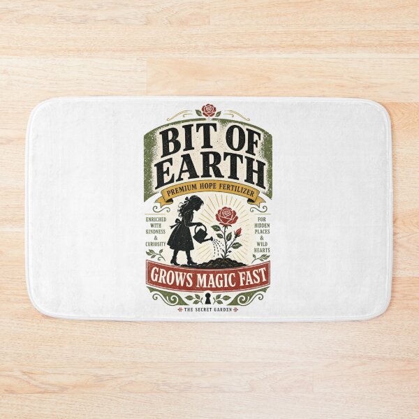 Item preview, Bit of Earth Premium Hope Fertilizer The Secret Garden Vintage Label designed and sold by Fenay Designs.