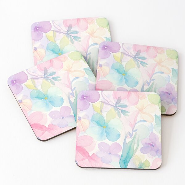 Item preview, Soft Gentle Pastel Watercolor Floral Layers designed and sold by AnimaliaStar.