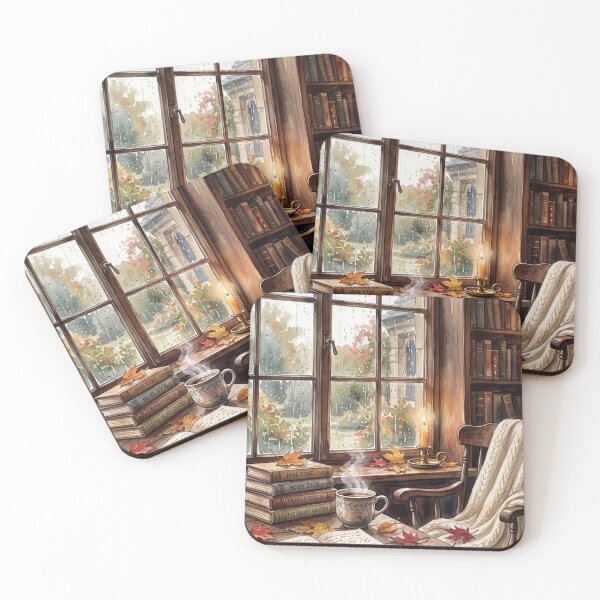Item preview, Cozy Chair by the Window Rainy Day Greeting Card | Calm Aesthetic Watercolor Card | Cozy Home & Relaxing Mood Stationery designed and sold by Softbear Atelier.