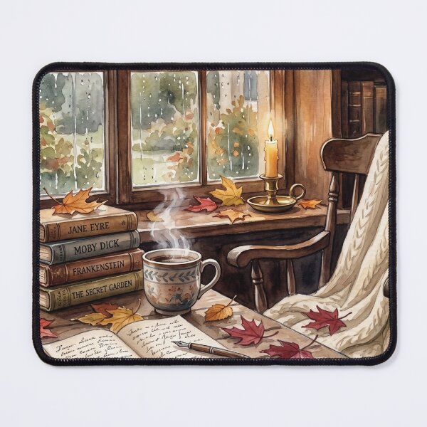 Item preview, Cozy Chair by the Window Rainy Day Greeting Card | Calm Aesthetic Watercolor Card | Cozy Home & Relaxing Mood Stationery designed and sold by Softbear Atelier.